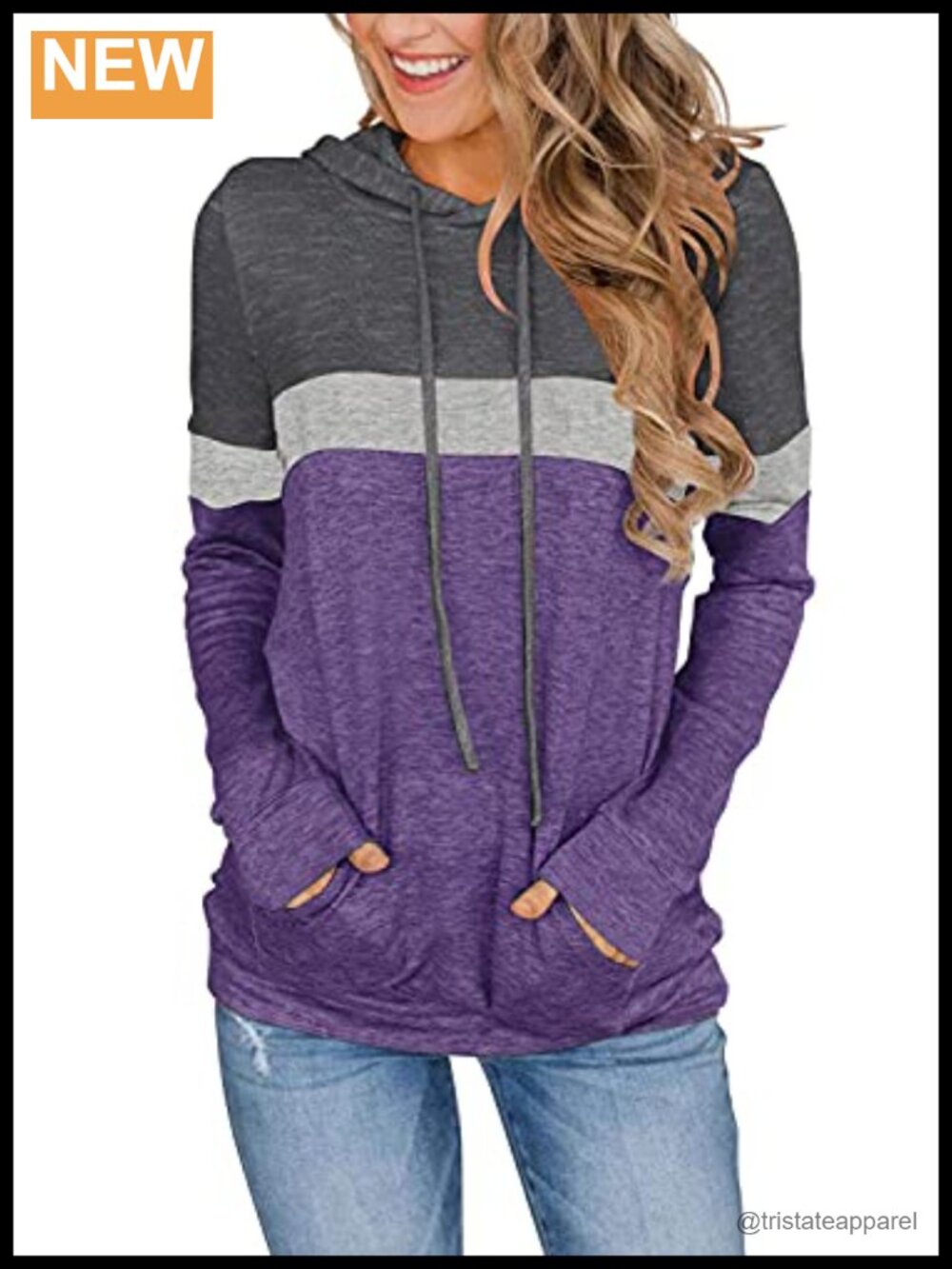 Women's Long Sleeve Hoodie Pullover Sweatshirt Lightweight Casual Top